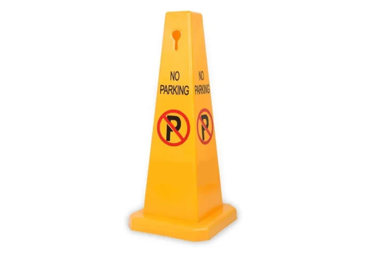 Square No Parking Traffic Cone Warning Sign