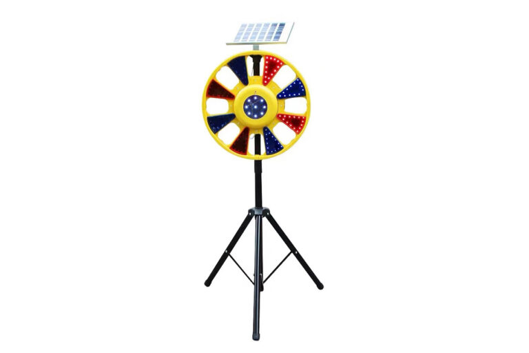 Solar LED Traffic Warning Light with Tripod Stand